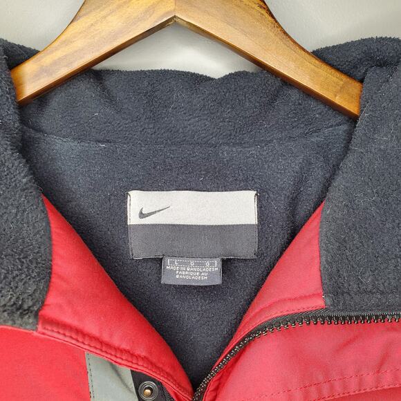 Nike Heavy Mens Large Winter Full Zip Red Jacket - Picture 4 of 6